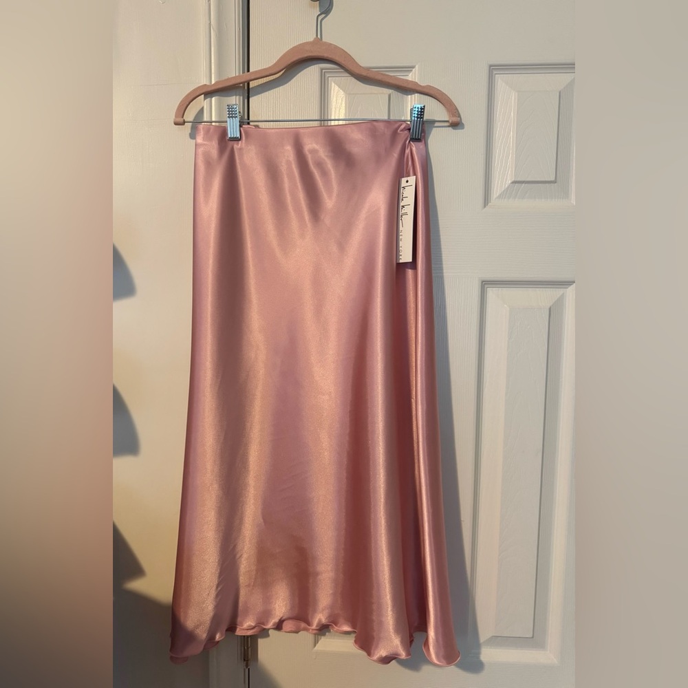 Nicole Miller Shimmering Pink A-Line Skirt